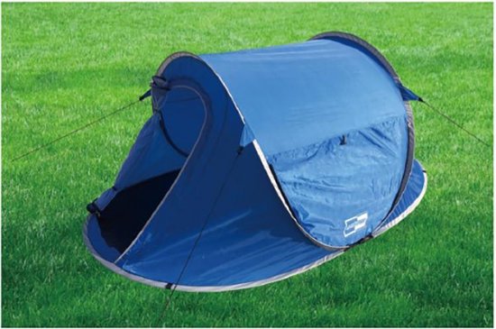 bol.com | Pop Up Tent 245 X 145 X 95 Cm Waterdicht & Uv Beschermd - Blauw -  2 Persoons