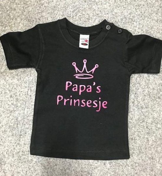 geschiedenis Naar Gestaag Baby shirt met opdruk PAPA'S PRINCESJE © maat 80 | bol.com