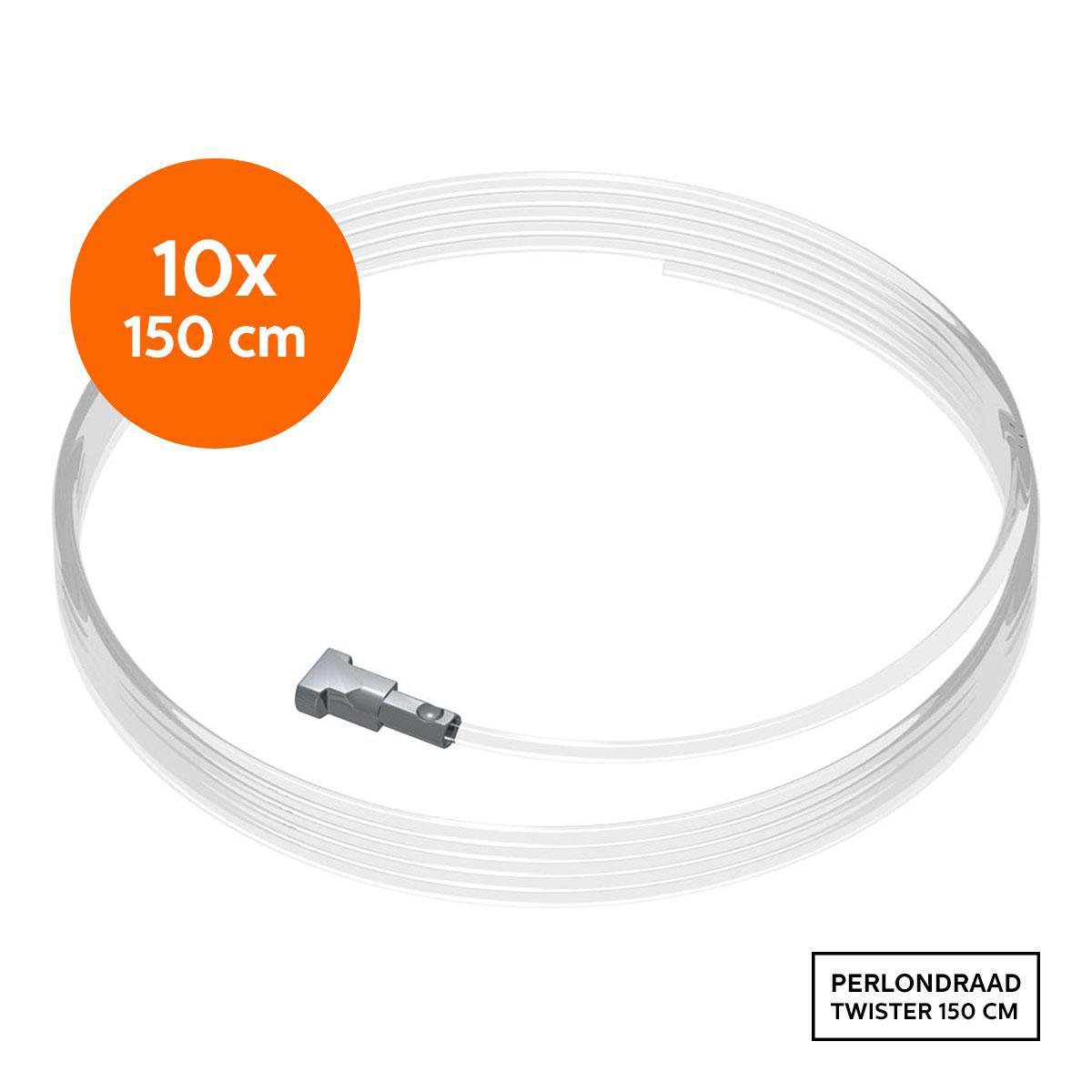 Artiteq Schilderij Ophangsysteem Set 10 Stuks 2 mm Perlon Ophangdraad Met Twister 150 cm