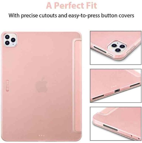 ESR - Housse pour tablette - iPad Pro 12.9 2020 - Rebound Pencil - Rose Gold