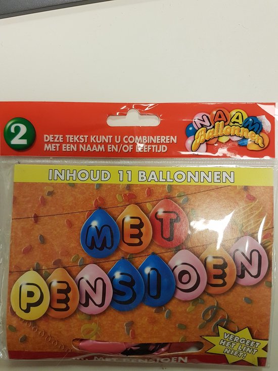 miko feestballonnen 8 x tekstballonnen met tekst pensioen