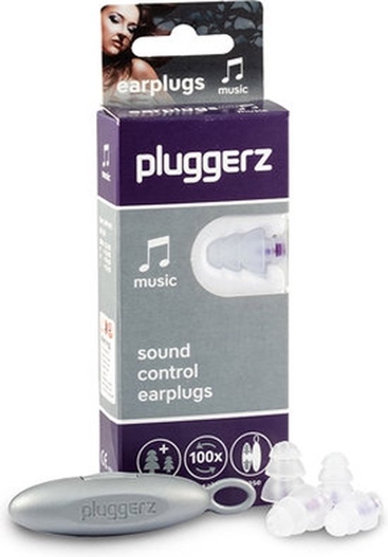 Pluggerz earplugs music - Festival oordopjes - Oordoppen voor muziekliefhebbers - Veilig genieten van muziek - Transparant