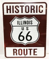 Panneau routier historique de l'Illinois Route 66 - réfléchissant