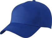 2x stuks 5-panel baseball petjes /caps in de kleur kobalt blauw - Voordelige blauwe caps