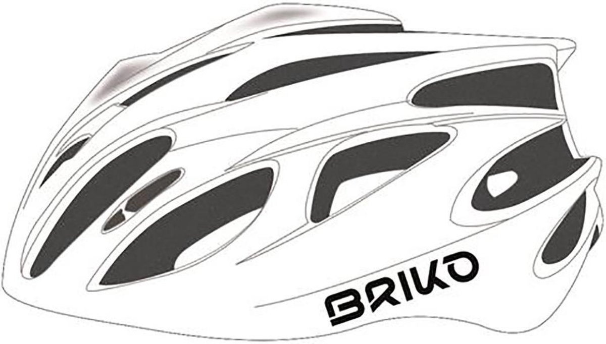 Briko Kiso Bike Helmet Shiny White - Maat M