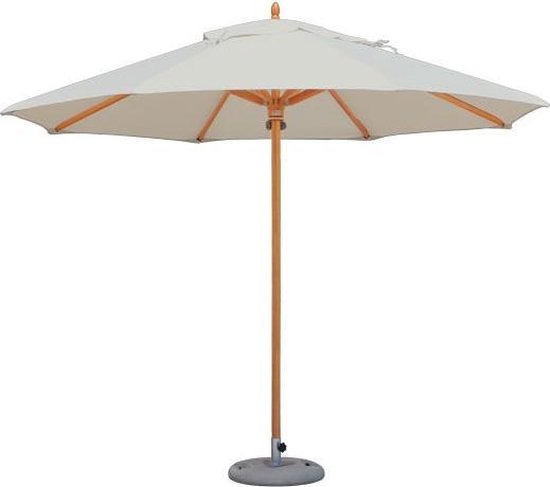 smal Spelling Octrooi Tradewinds Classic Parasol - hout (eucalyptus) - rond Ø 3,2m - grote parasol  - Ice Grey | bol.com
