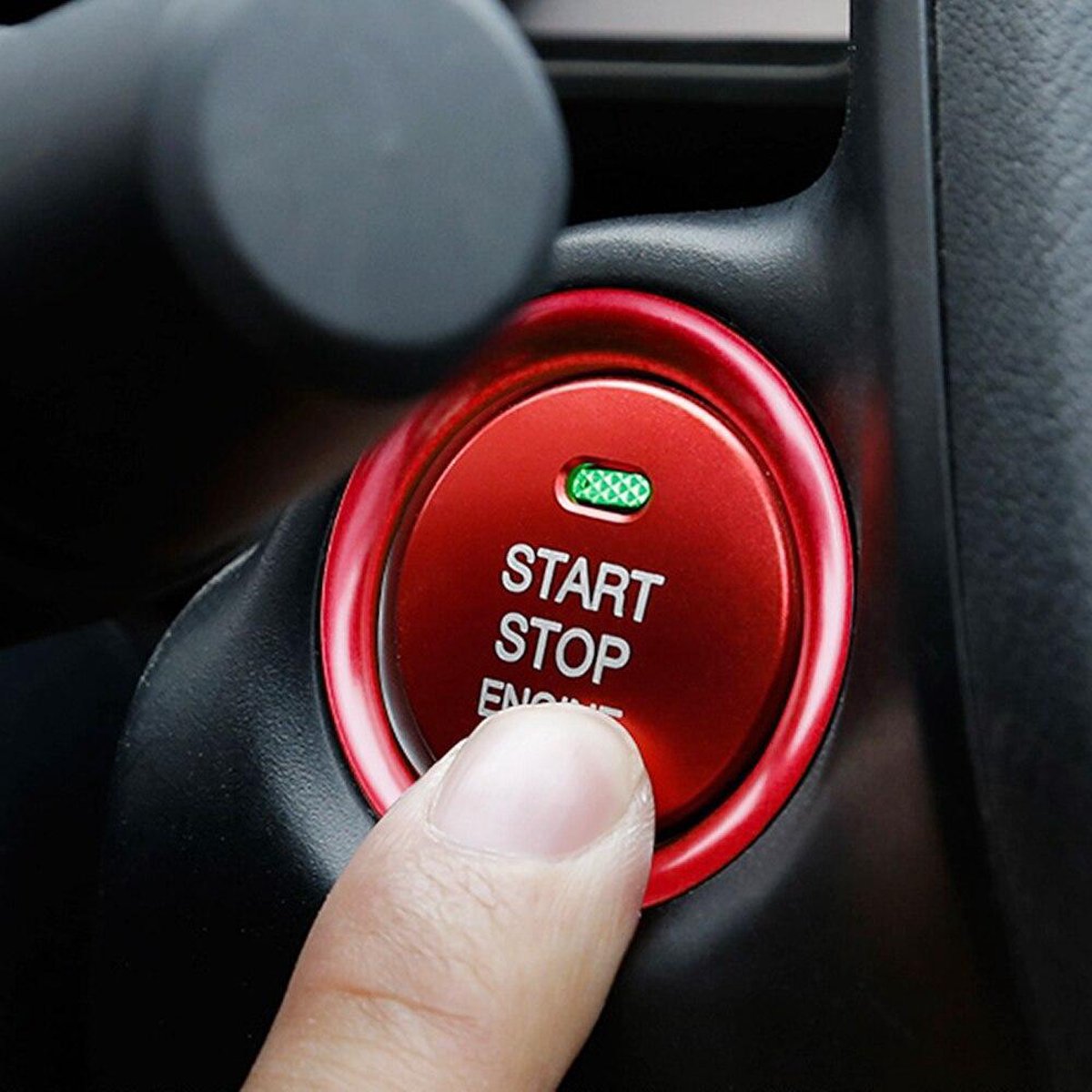 Start Stop knop Mazda 2 3 6 CX 3 CX 4 CX 5 Rood Aluminium Vervanging