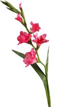 Viv! Home Luxuries Gladiool - zijden bloem - donker roze - topkwaliteit