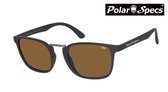 Polar Specs® Zonnebril Iconic PS9095 – Mat Zwart – Polariserend Bruin – Medium