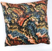 Sierkussen - Velvet Pheasant Veren - Multicolor - 45 Cm X 45 Cm