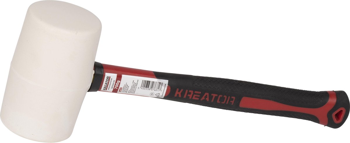 Kreator - Hand tools - KRT904105 - Rubber hamer - 700g - fiber - wit