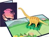 Popcards popupkaarten – Brachiosaurus Brontosaurus Dinosaurus Longneck Disney Dinosaur Jurassic pop-up kaart 3D wenskaart