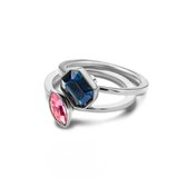 Melano Twisted Hooked on you ringen set - zilverkleurig - dames - maat 58