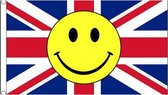 Engelse vlag met smiley 90 x 150 cm
