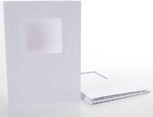 Papermania White A5 Embos Stars aperture card 4 pack PMA 1529405