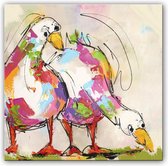 Schilderij met vrolijke ganzen