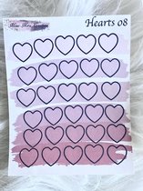 Mimi Mira Creations Functional Planner Stickers Hearts 08