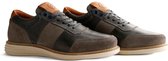 Travelin Selsey Lady - Leren dames sneakers - Grijs - Maat 42