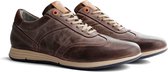 Travelin Harwich - Leren heren sneakers - Bruin - Maat 40