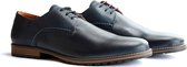 Travelin Manchester Leather - Leren veterschoenen - Donkerblauw - Maat 41