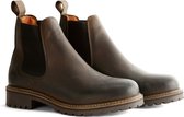 Travelin Skjern - Leren Chelsea boot - Dames - Wol gevoerd - Donkerbruin Leer - Maat 36