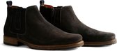 Travelin London Chelsea - Nette Suède Leren Chelsea Boots - Heren - Donkergrijs - Maat 49