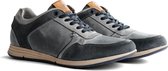 Travelin Corton Leather - Sportieve nette herensneaker - Lichtgrijs leer - Maat 40