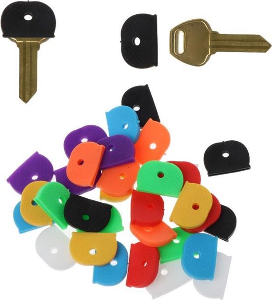 Cache-clés - 32 pièces! - Différentes couleurs - Protège-clés - Protège-clés en silicone - Protège-clés - Protection des clés - Protège-clés