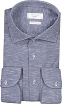 Profuomo   Overhemd Blauw Aansluitend - Maat UK17.5-EU44 - Heren - Lente/Zomer Collectie - Katoen