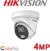 HIKVISION CCTV-systeem IP-POE 4 MP 8CH 4K UHD NVR Audio MIC kleuren 4x dome 4MP camera (2 TB HDD vooraf geïnstalleerd)