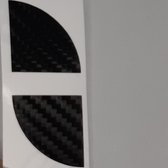 Carbon look sticker voor nieuw model aluminium BMW velg embleem