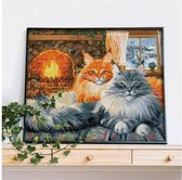 Daimond Painting kit 2 Cats 50x40