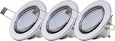 Briloner Leuchten FIT Inbouwspot - set van 3 - LED - GU10 - Warm wit - Ø 86 mm - Alu kleur