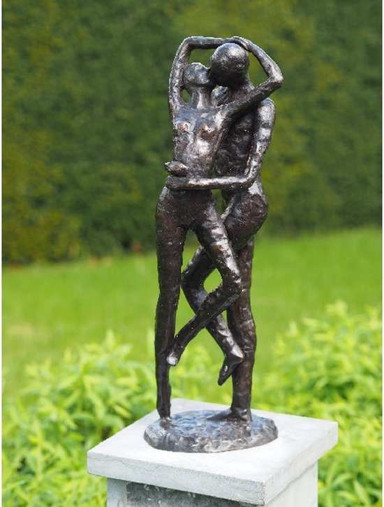 Tuinbeeld - bronzen - liefdespaar Bronzartes - 54 cm hoog | bol