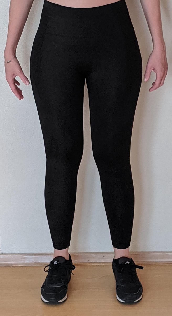 Naadloze sportbroek/-legging met hoge taille voor fitness, yoga, gym - Zwart - Maat S — afbeelding 3