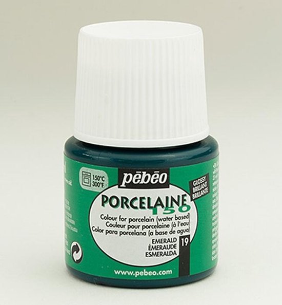 Foto: Porseleinverf 19 emerald pebeo 45ml