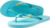 Waves teen slippers unisex lichtblauw maat 37 vegan duurzaam fair rubber flip flops