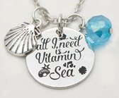 Dames Ketting hanger Zee - ketting met schelp  - strand ketting - cadeau vriendin - sieraad geschenk vrouw - valentijnsgeschenk voor haar