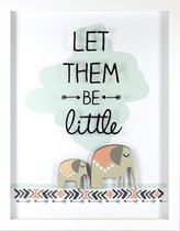 Roommates Ingelijste Poster Let Them Be Little 35 Cm Wit