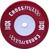 Lifemaxx Crossmaxx Competition Bumper Plate - Halterschijf - Gewichten - 50 mm - 25 kg