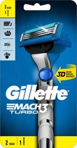 Gillette Mach3 Turbo Scheersysteem + 1 Scheermesje Mannen