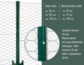 Gaashek set - 15m x 1m hek - 12 palen - 13x13 hek set Gegalvaniseerd groen