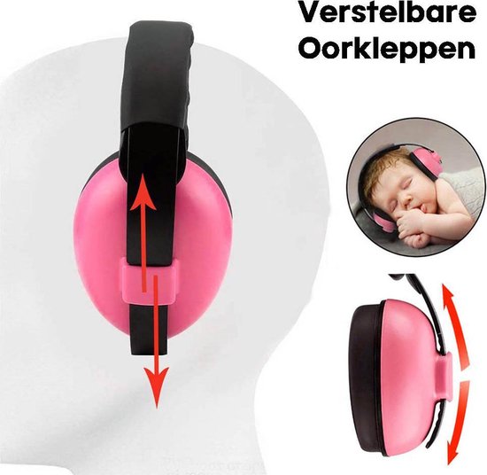 Fenteer Protège-oreilles Bébé Protection Anti-bruit Cache-oreille Nouveau-nés Enfant Rose 