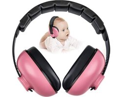 Protection auditive pour bébé - Cache-oreilles pour bébé et tout-petit (0-3 ans) - Avec coussinets d'oreille souples - Rose