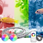 Aquarium led strip 150 t/m 200 cm 2x RGB voor aquarium - Complete set met bediening - Aquarium verlichting