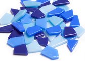 Mozaïeksteentjes Colorful puzzle - blauw mix; 500 gram