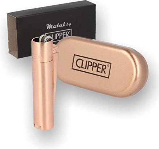 Metalen Clipper aansteker - vuursteenaansteker - Rosé Gold