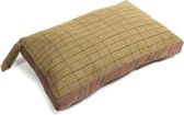 Un magnifique coussin pour chien 'Tweed Dog bed' pour gâter votre chien avec style | 98 x 72 | Top Tweed 922 et bas en daim Chocolat | Fabriqué au Royaume-Uni