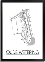 DesignClaud Oude Wetering Plattegrond poster A3 poster (29,7x42 cm)