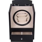 Watchwinder voor 2 horloges - Watch Winder - Horlogedoos - Horlogeopwinder - Winder Box - Automatisch Horloge Opwinder - Opbergdoos - Batterijen